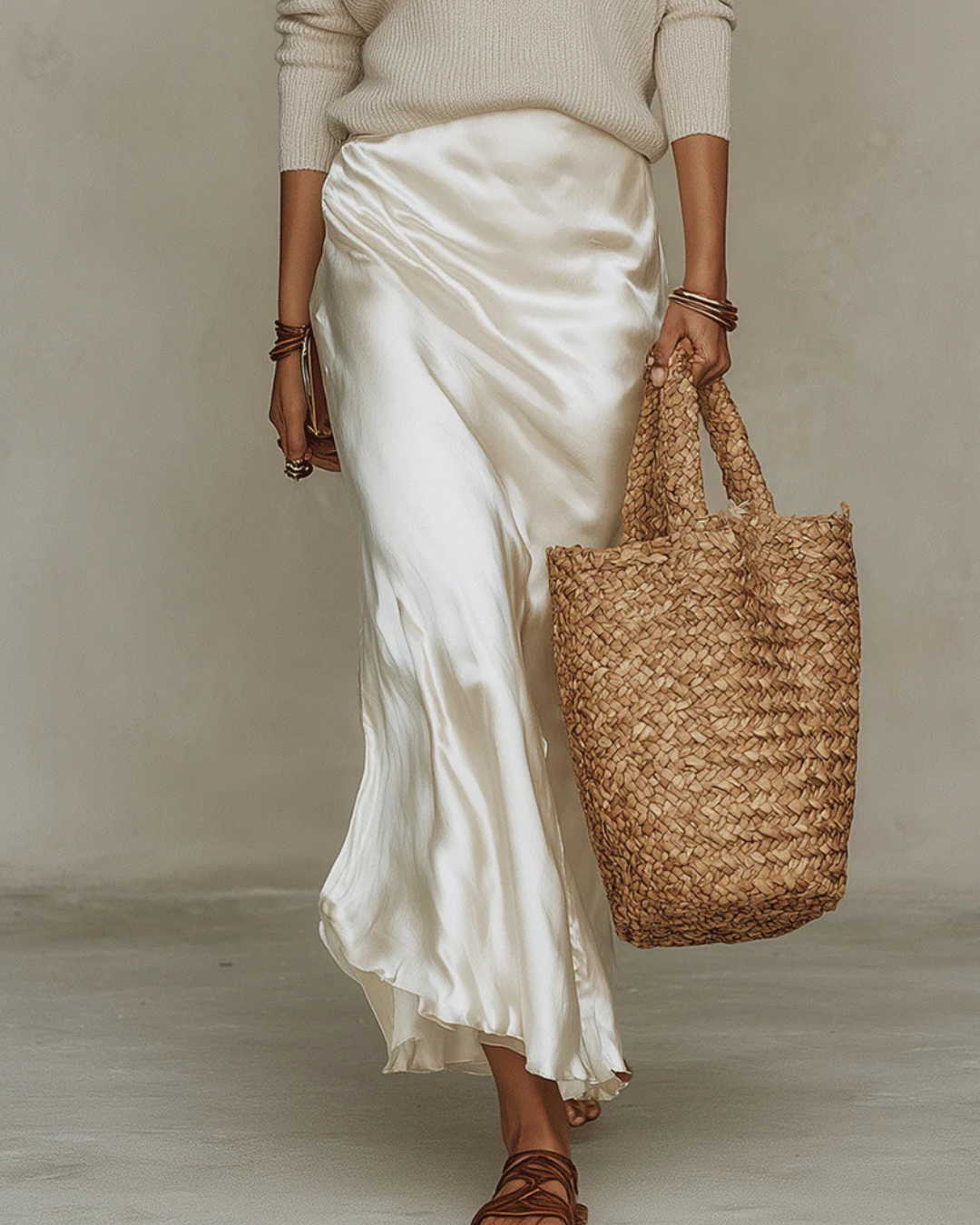 ELENA | Robe Satinée Midi