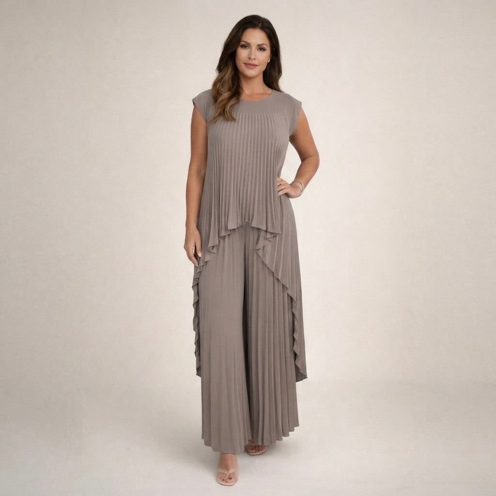 HALINA™ | Ensemble Élégant Avec Plis