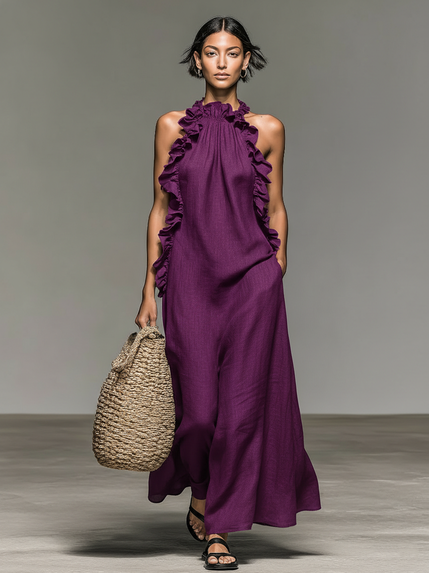 Élodie | Robe Maxi Élégante à Volants