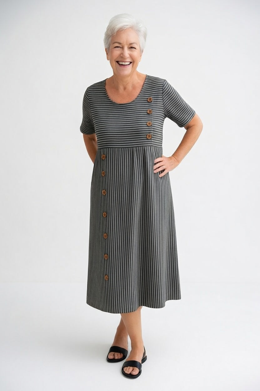 LINÉORA | Robe rayée fluide au charme estival
