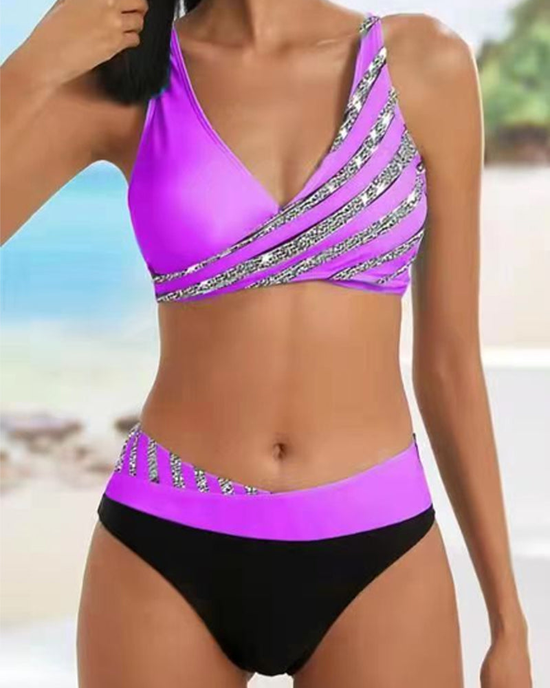 MONA | Bikini Imprimé aux Teintes Chaudes