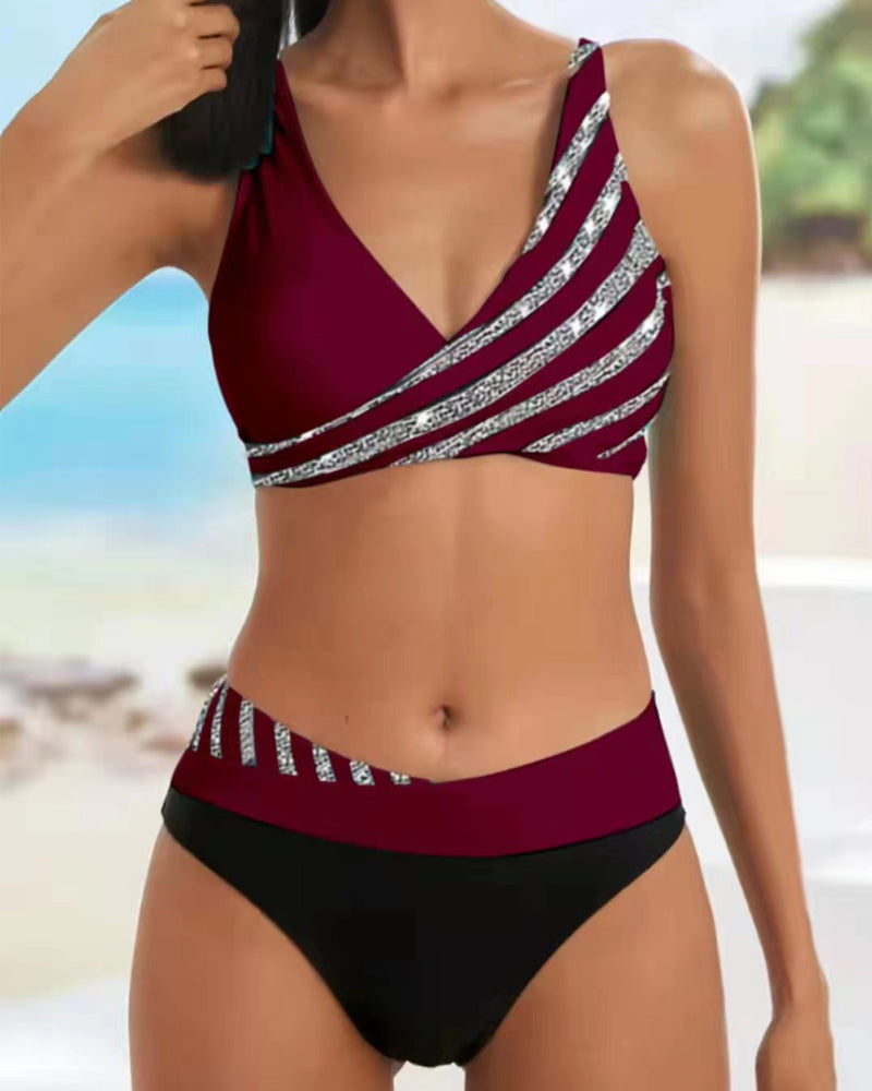 MONA | Bikini Imprimé aux Teintes Chaudes