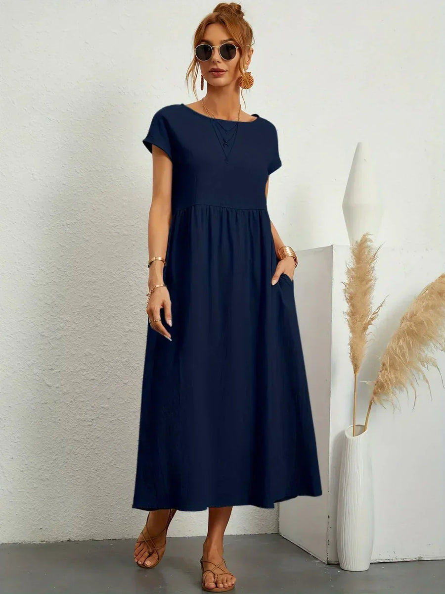 GABRIELLE | Robe midi fluide élégance intemporelle