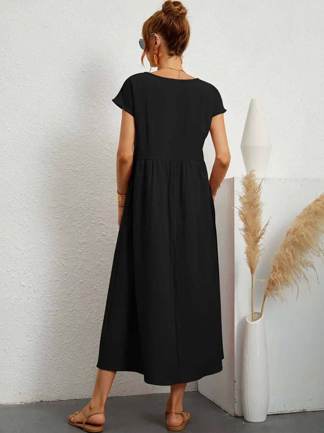 GABRIELLE | Robe midi fluide élégance intemporelle