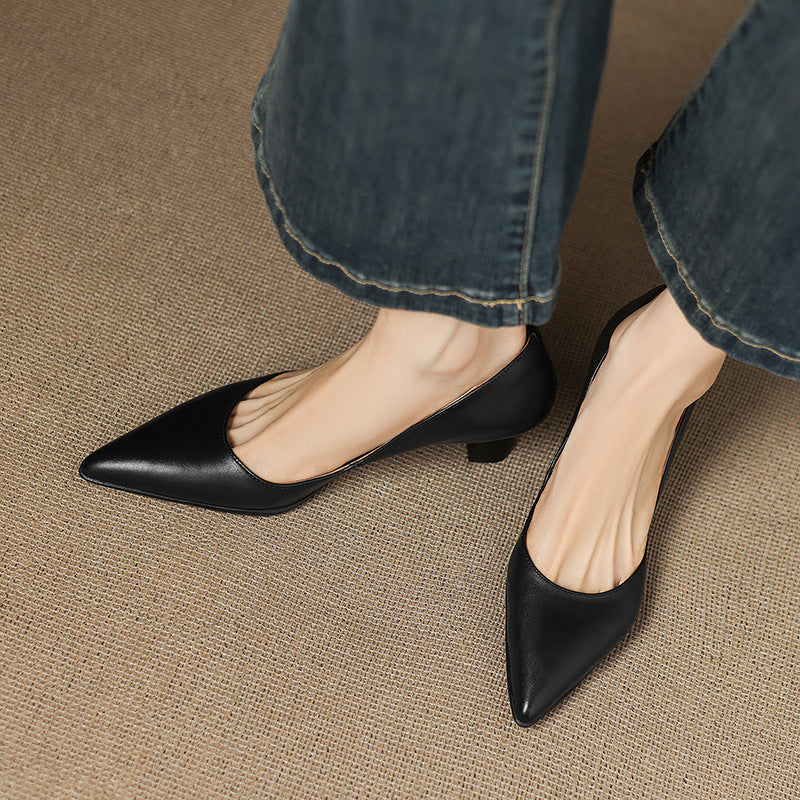 CALENNE | Talons Kitten en Cuir