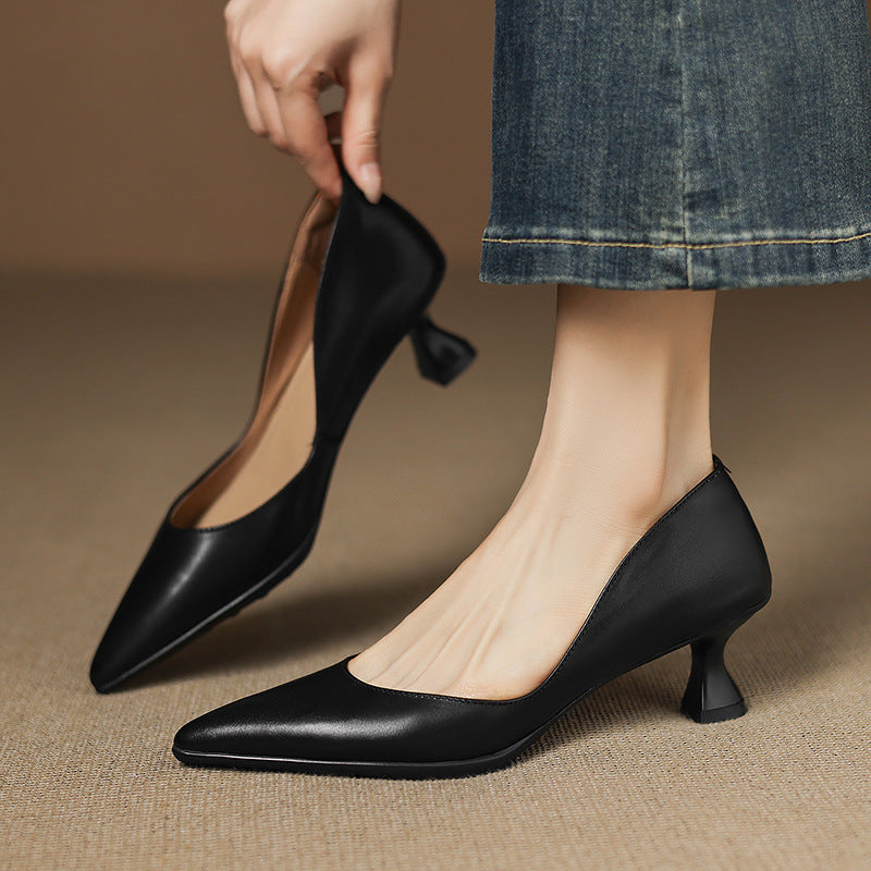 CALENNE | Talons Kitten en Cuir