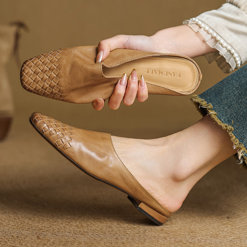 VIOLA | Mules en Cuir Véritable