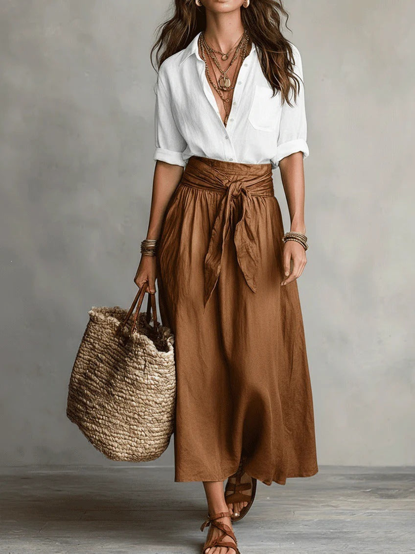 Colette | Ensemble Élégant à Jupe Midi