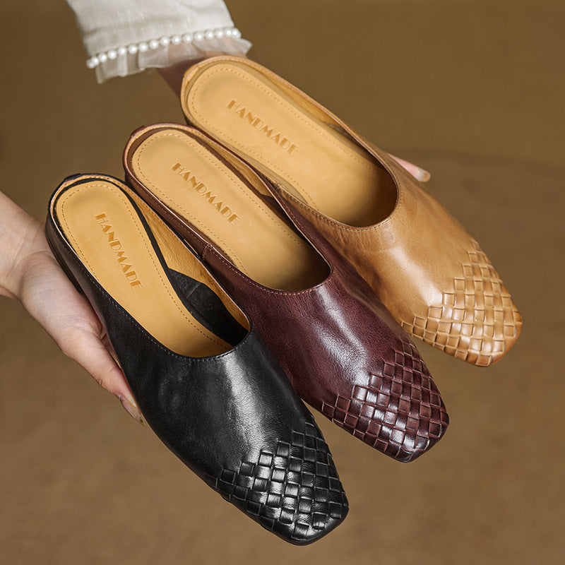 VIOLA | Mules en Cuir Véritable