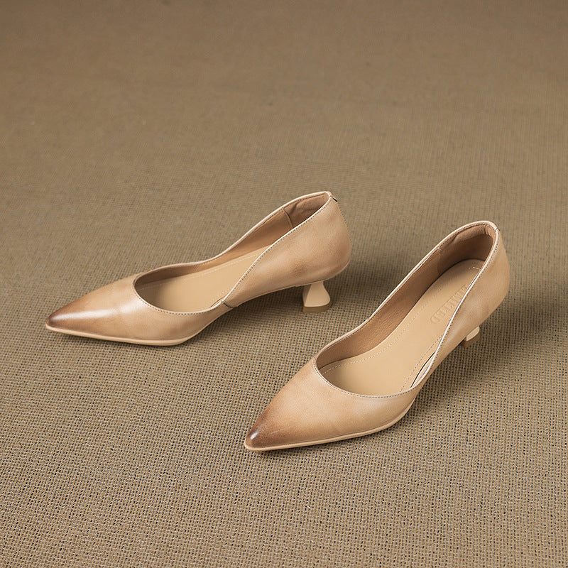 CALENNE | Talons Kitten en Cuir