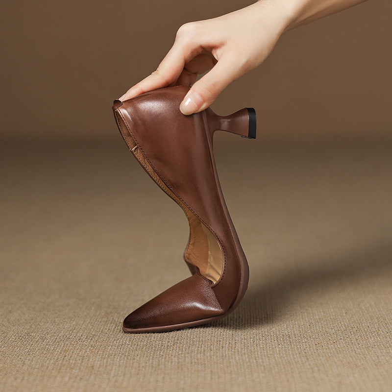 CALENNE | Talons Kitten en Cuir