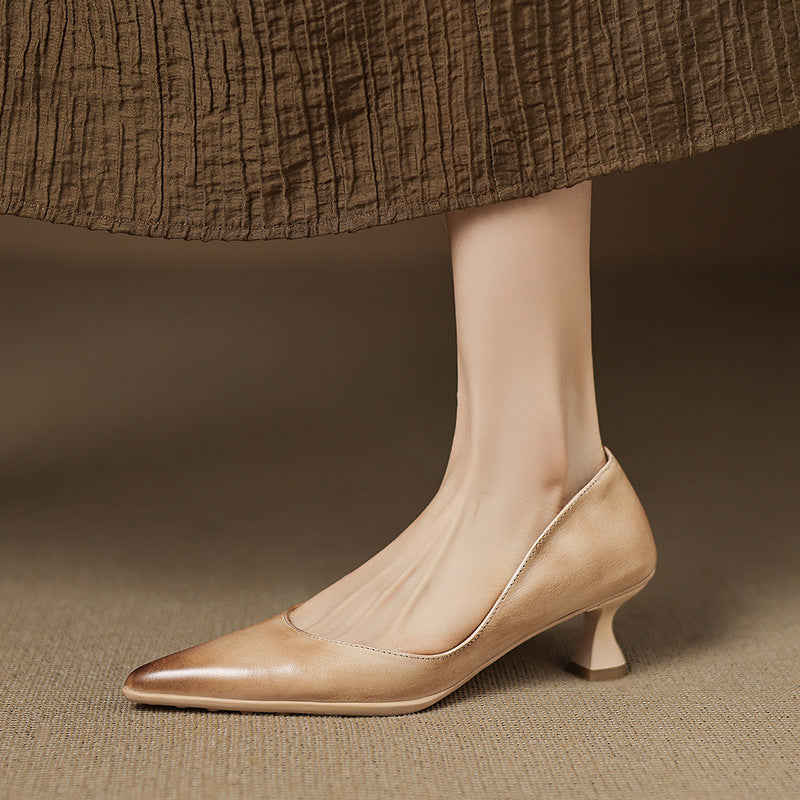 CALENNE | Talons Kitten en Cuir