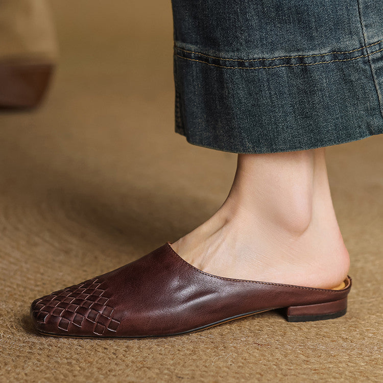 VIOLA | Mules en Cuir Véritable
