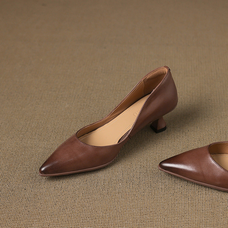 CALENNE | Talons Kitten en Cuir