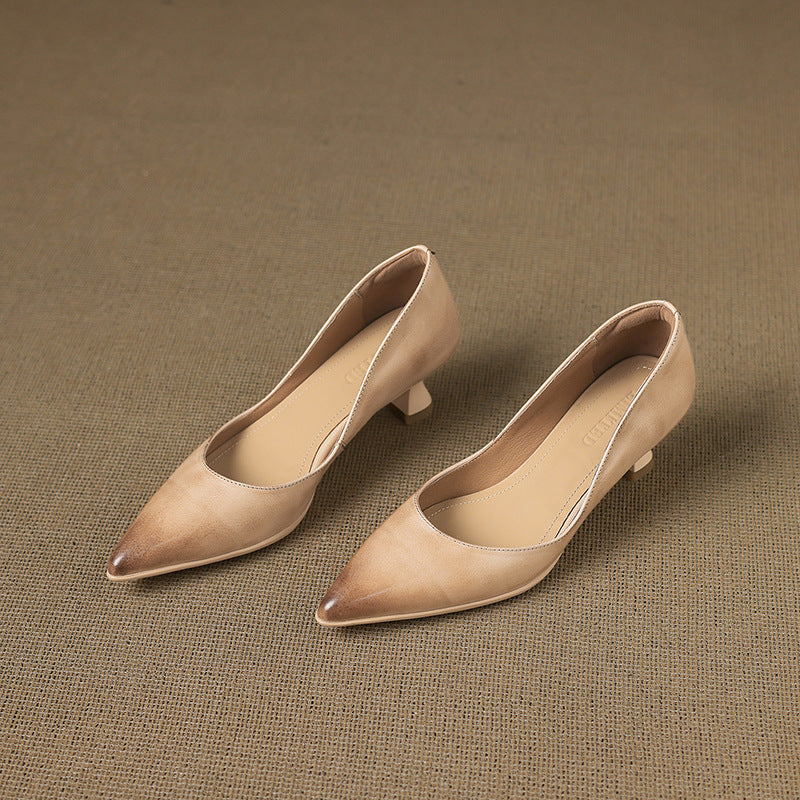 CALENNE | Talons Kitten en Cuir