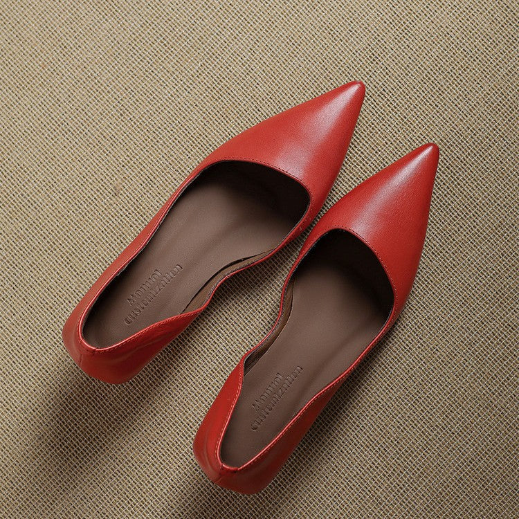 ORLISSE | Cuir Escarpins à Talon Kitten