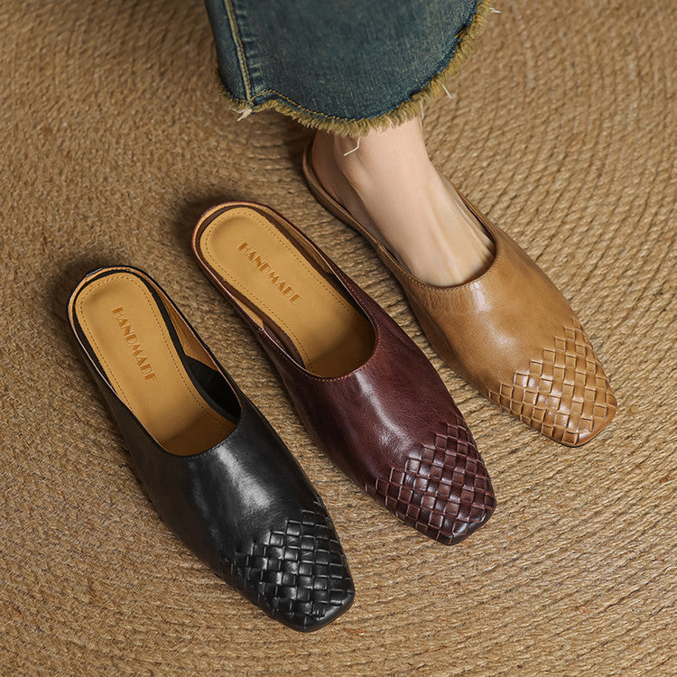 VIOLA | Mules en Cuir Véritable