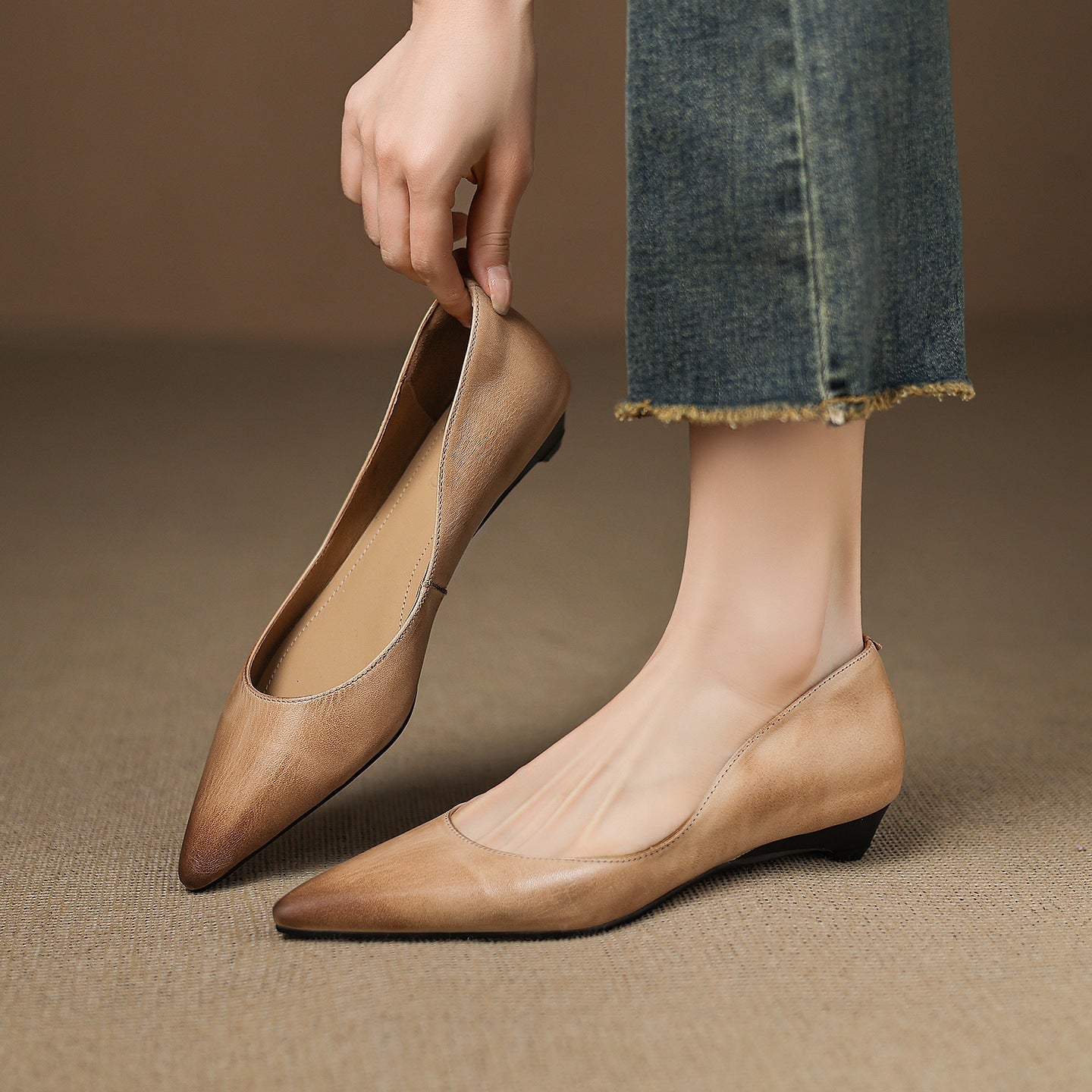 ARLA |  Ballerines en Cuir Véritable