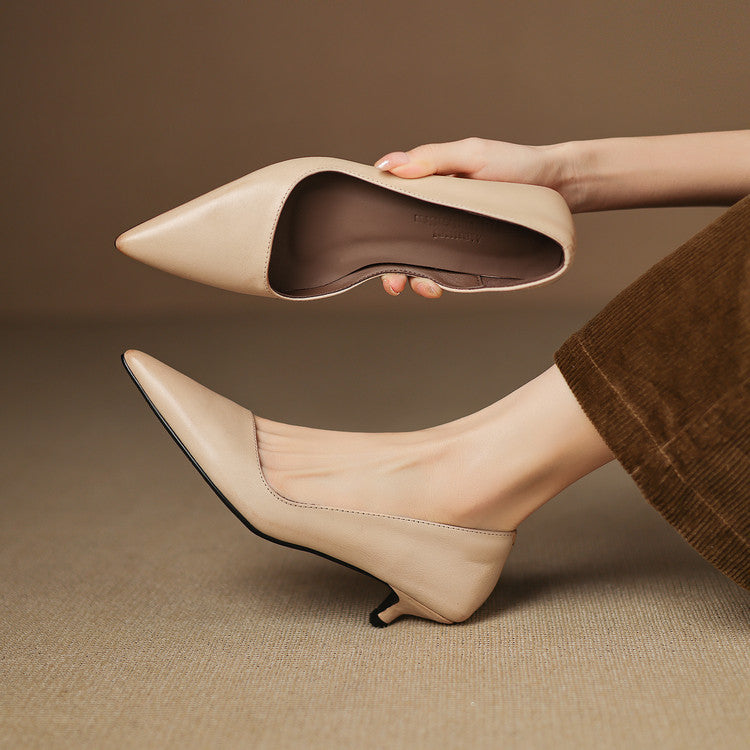 ORLISSE | Cuir Escarpins à Talon Kitten