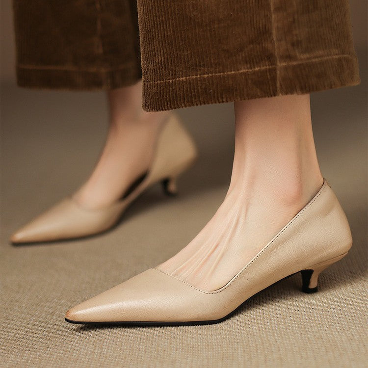 ORLISSE | Cuir Escarpins à Talon Kitten