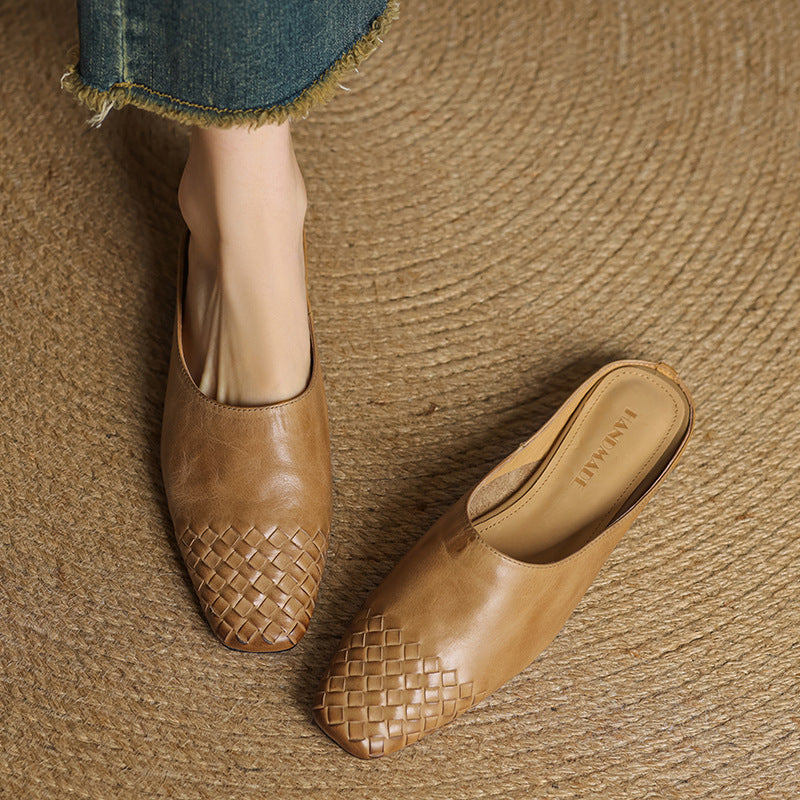 VIOLA | Mules en Cuir Véritable