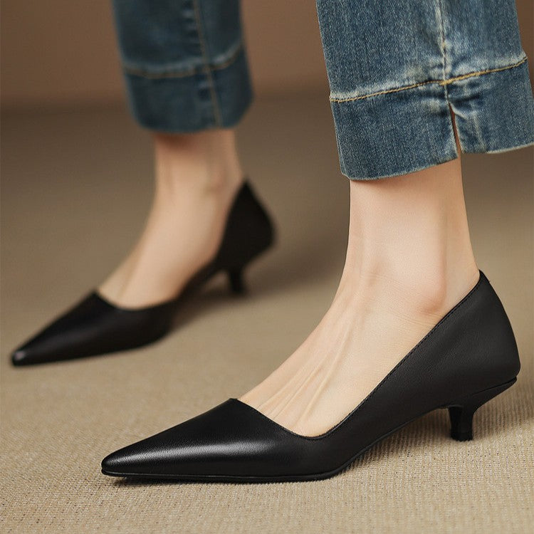 ORLISSE | Cuir Escarpins à Talon Kitten