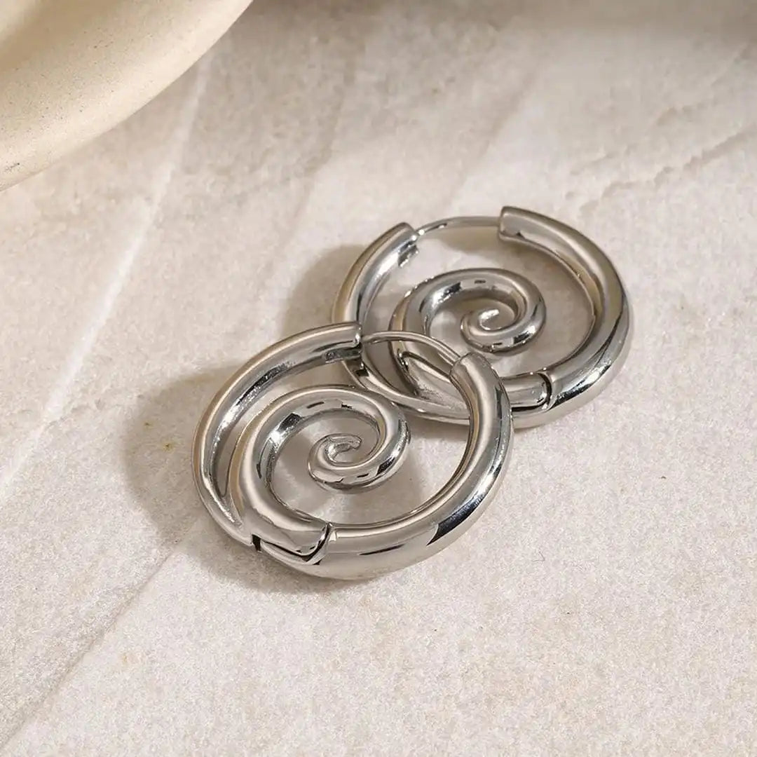 Boucles d'Oreilles Spirale en Or Intemporel