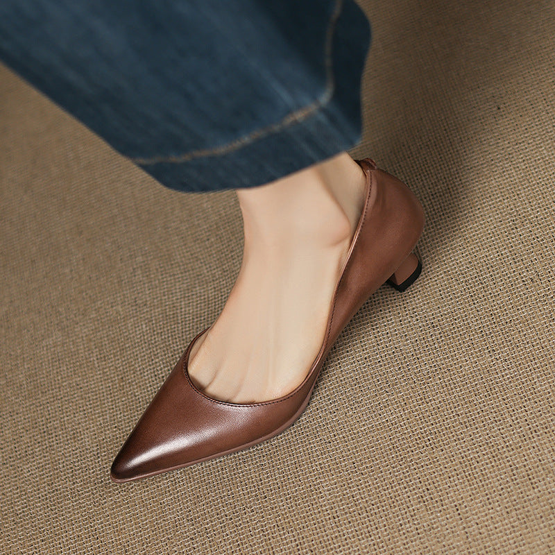 CALENNE | Talons Kitten en Cuir