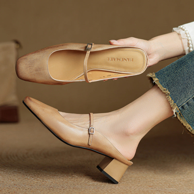 MEYRA | Pantolettes en Cuir