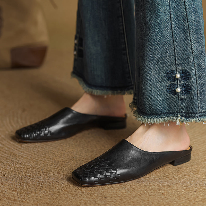 VIOLA | Mules en Cuir Véritable