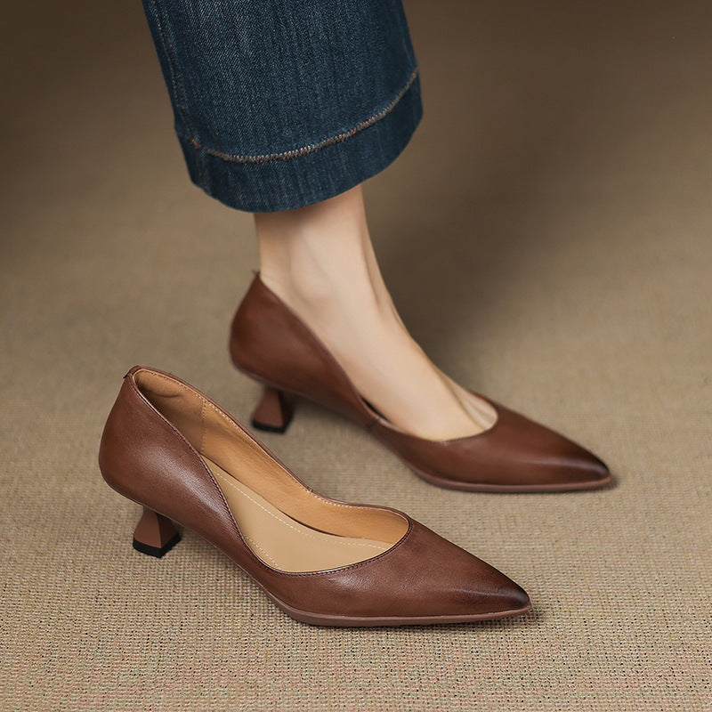 CALENNE | Talons Kitten en Cuir