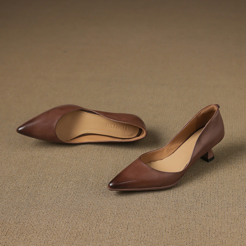 CALENNE | Talons Kitten en Cuir