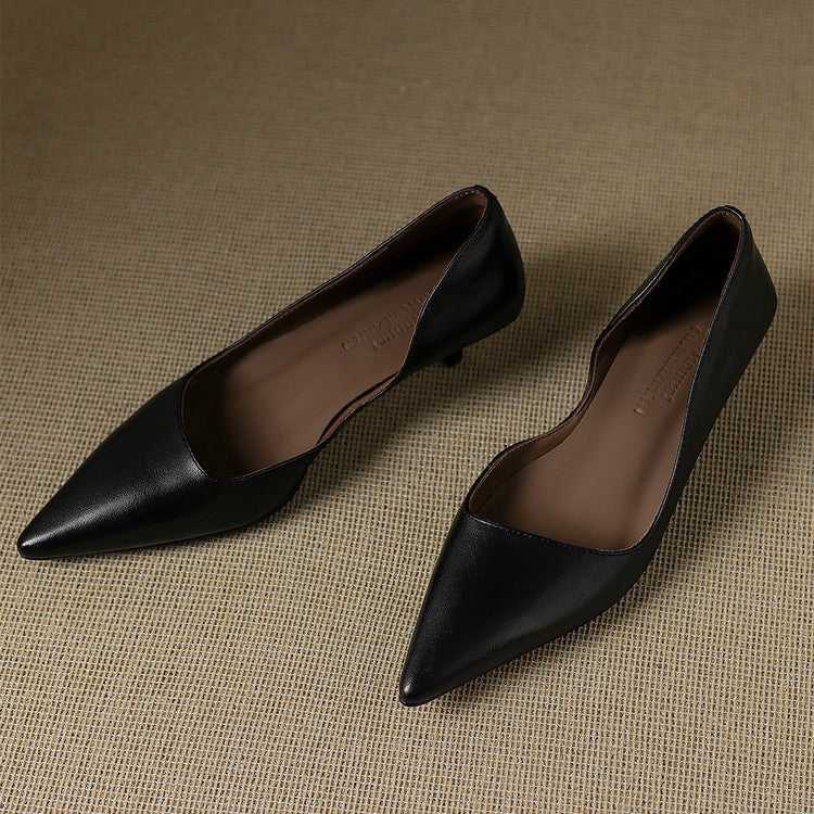 ORLISSE | Cuir Escarpins à Talon Kitten