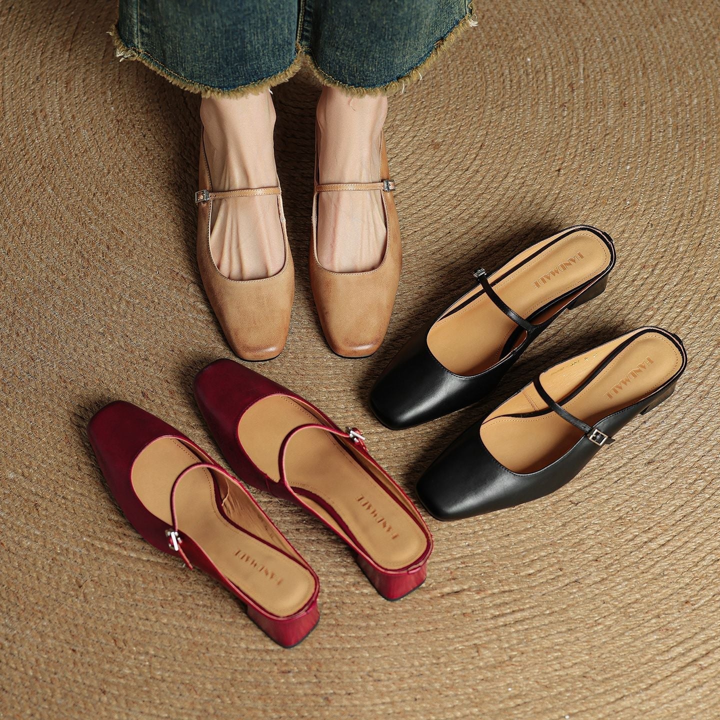 MEYRA | Pantolettes en Cuir