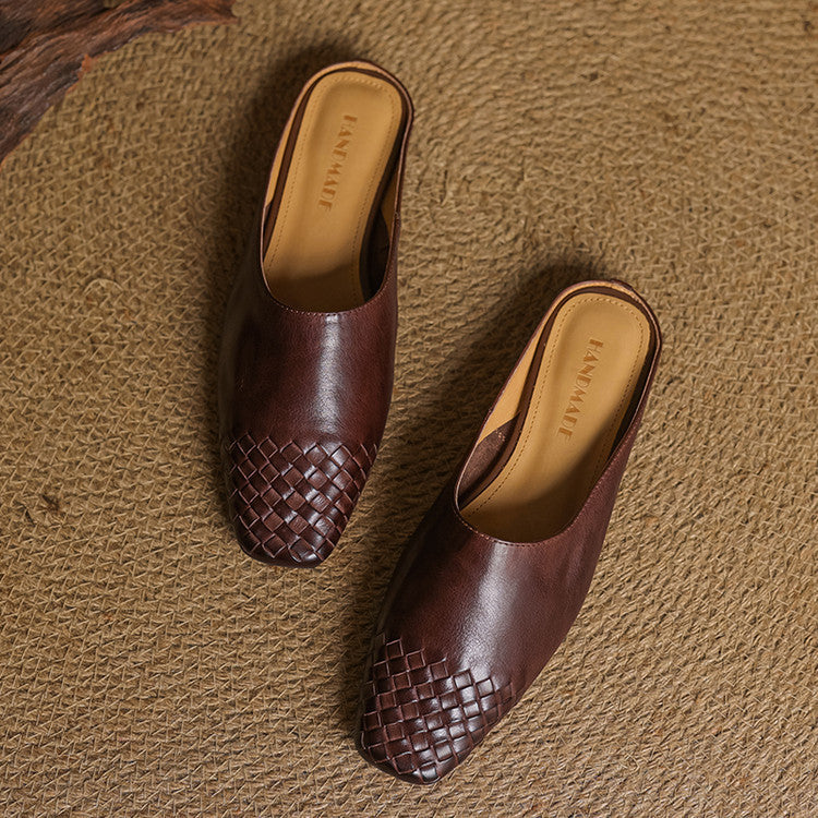 VIOLA | Mules en Cuir Véritable