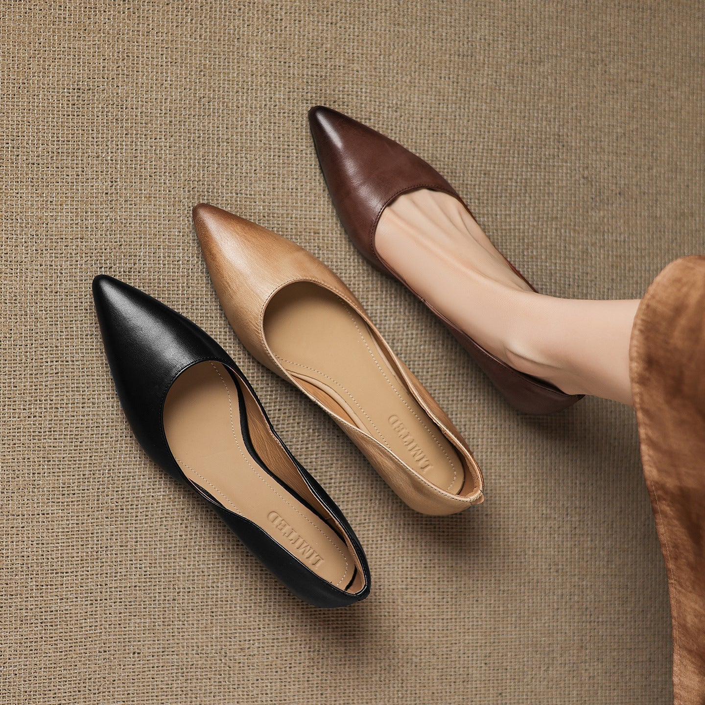 ARLA |  Ballerines en Cuir Véritable