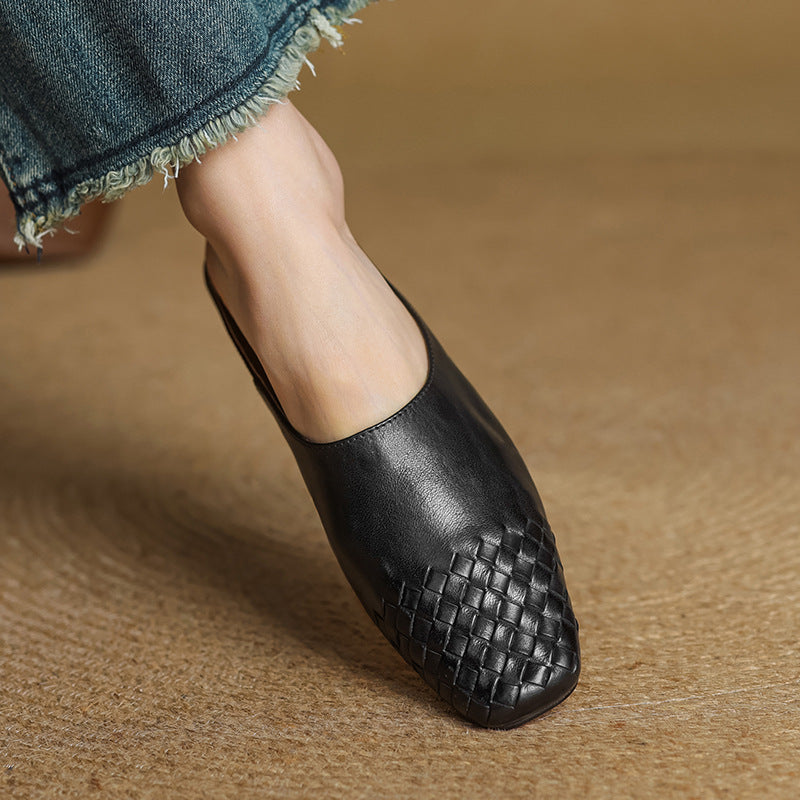 VIOLA | Mules en Cuir Véritable