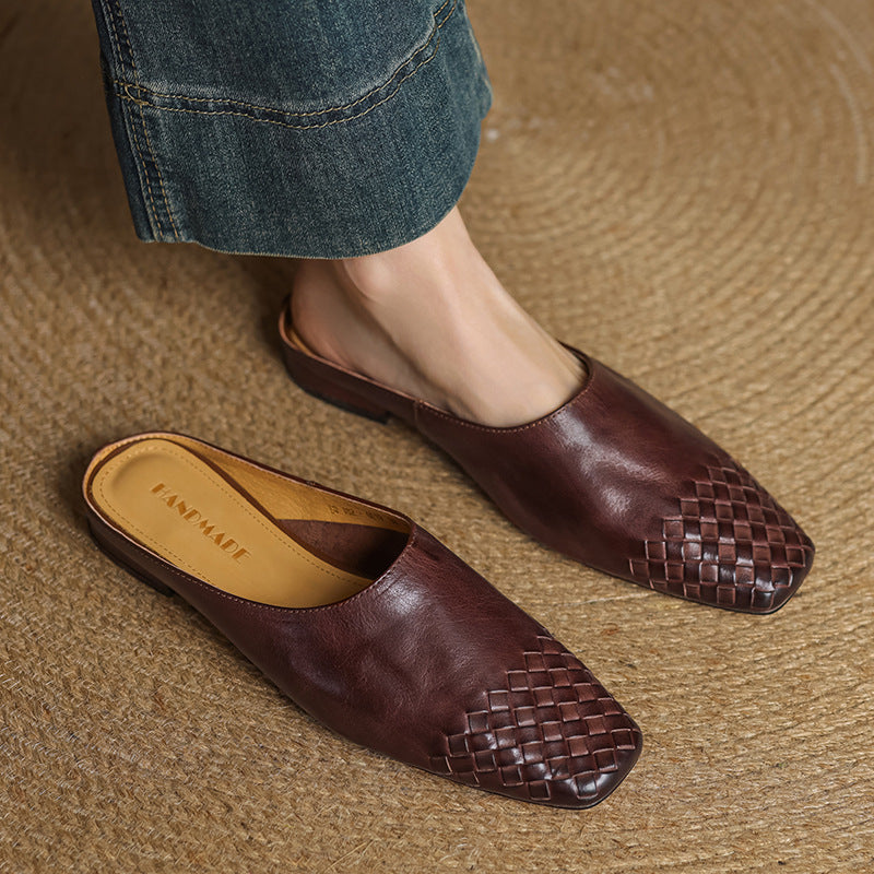 VIOLA | Mules en Cuir Véritable