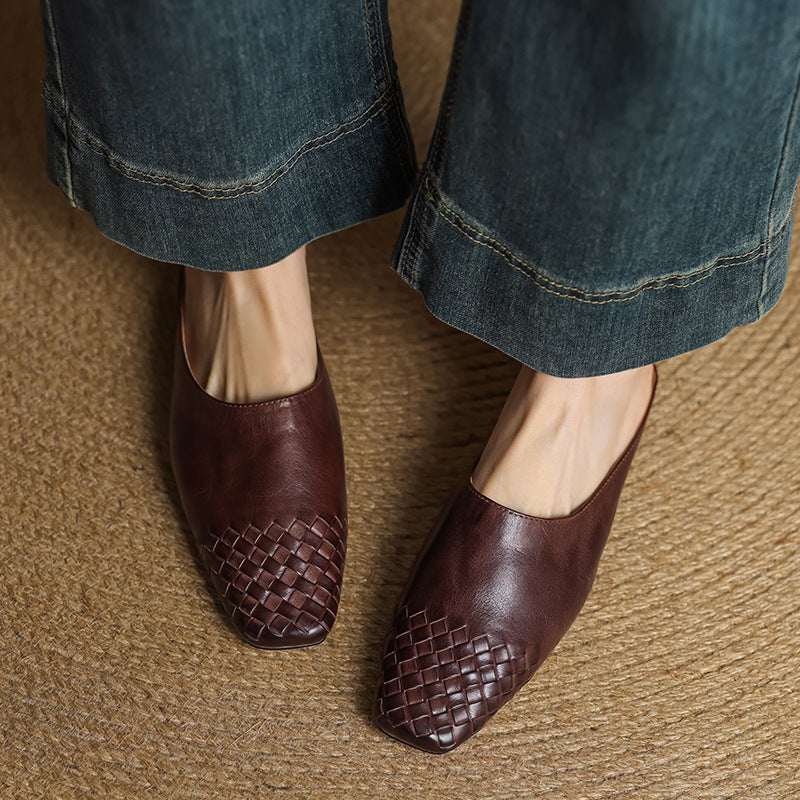 VIOLA | Mules en Cuir Véritable