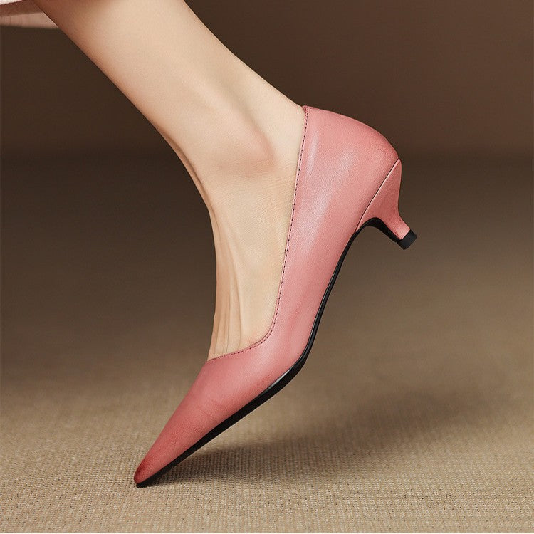 ORLISSE | Cuir Escarpins à Talon Kitten