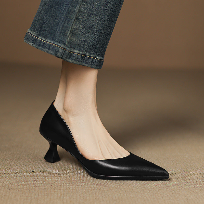 CALENNE | Talons Kitten en Cuir