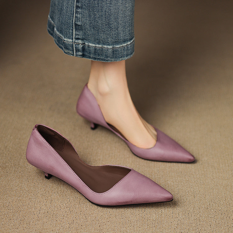 ORLISSE | Cuir Escarpins à Talon Kitten