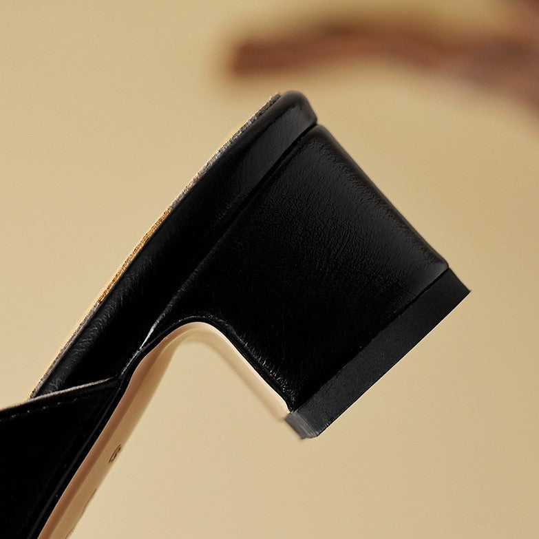 MARLOE | Mules en cuir à bout pointu