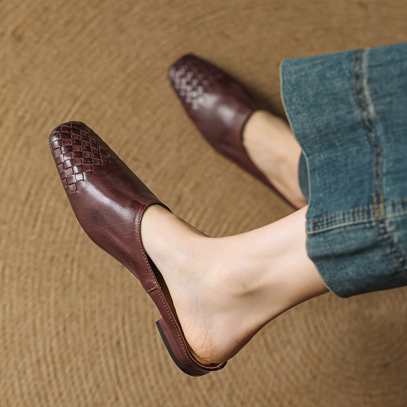 VIOLA | Mules en Cuir Véritable