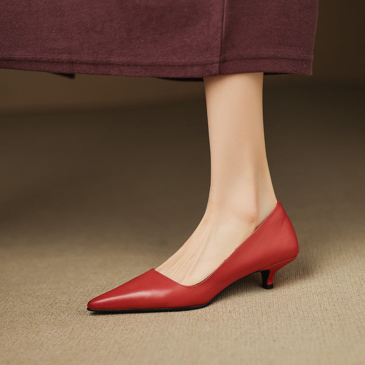 ORLISSE | Cuir Escarpins à Talon Kitten