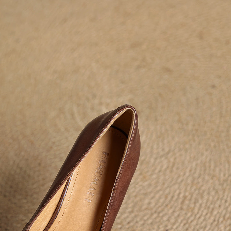 ELVIERA | Escarpins en Cuir Carrés
