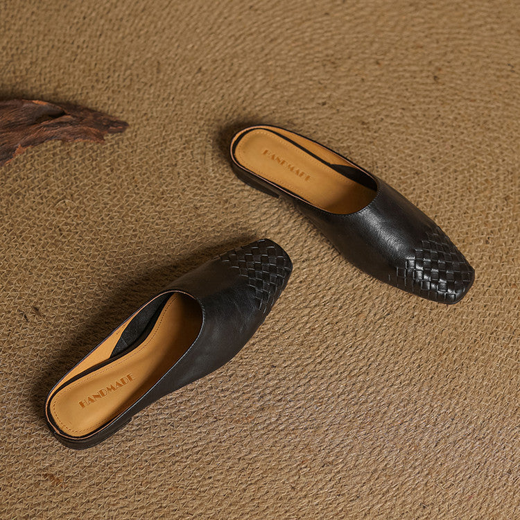 VIOLA | Mules en Cuir Véritable