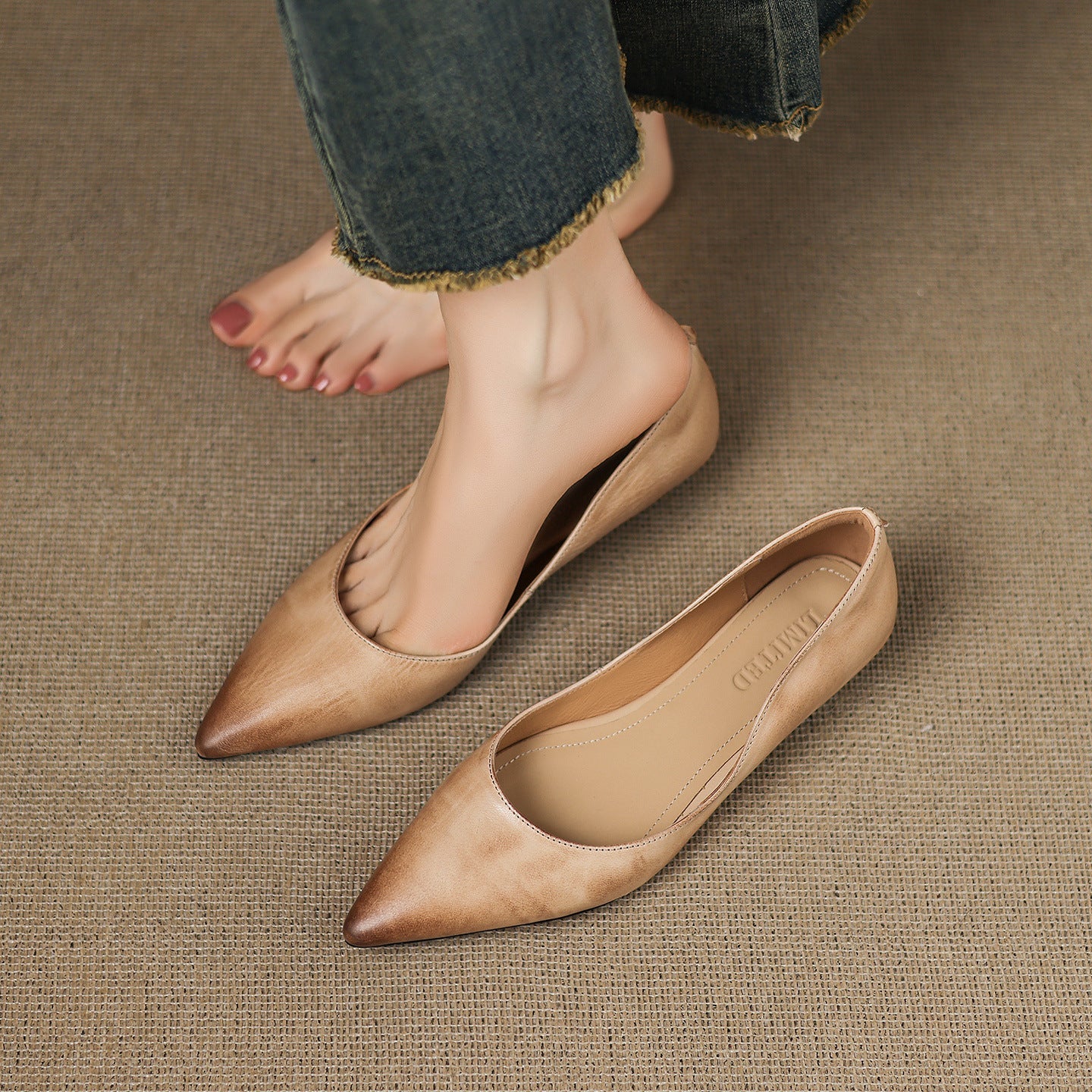 ARLA |  Ballerines en Cuir Véritable