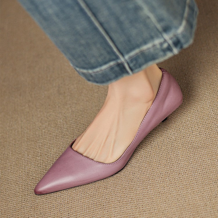 ORLISSE | Cuir Escarpins à Talon Kitten