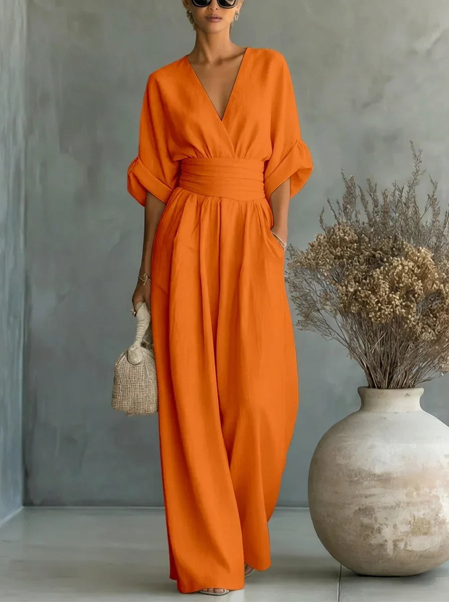 Rosalie | Robe Maxi Élégante Cache-Cœur